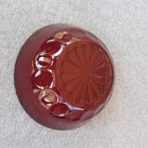 ruby red depression glass 8 oz bowls anchor hocking set of 4 (W3268) - Picture 11 of 11